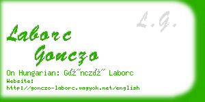 laborc gonczo business card